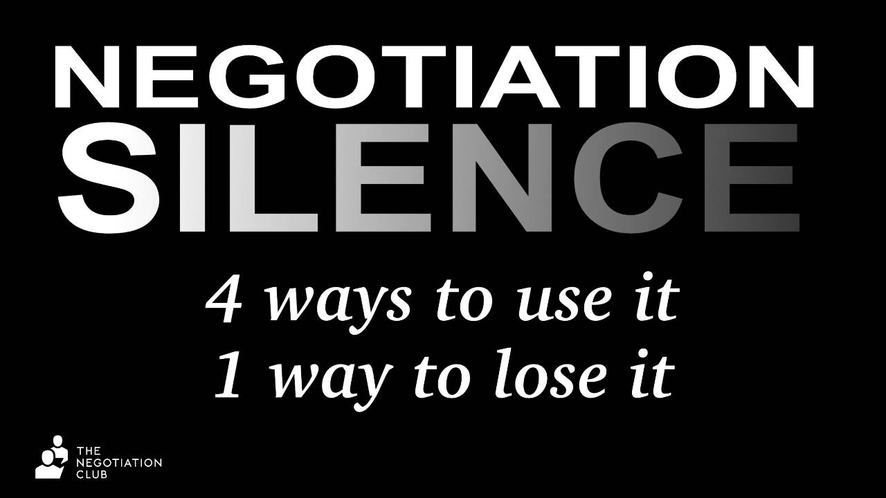 The Power of Silence in Negotiations